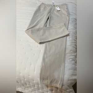 Good American Good 90’s Icon High Rise Straight Leg Jeans in Bone Size 10/30 NWT